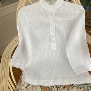 Brooks Brothers Irish Linen “tunic style” Shirt. Size 2 and “petite” cut.